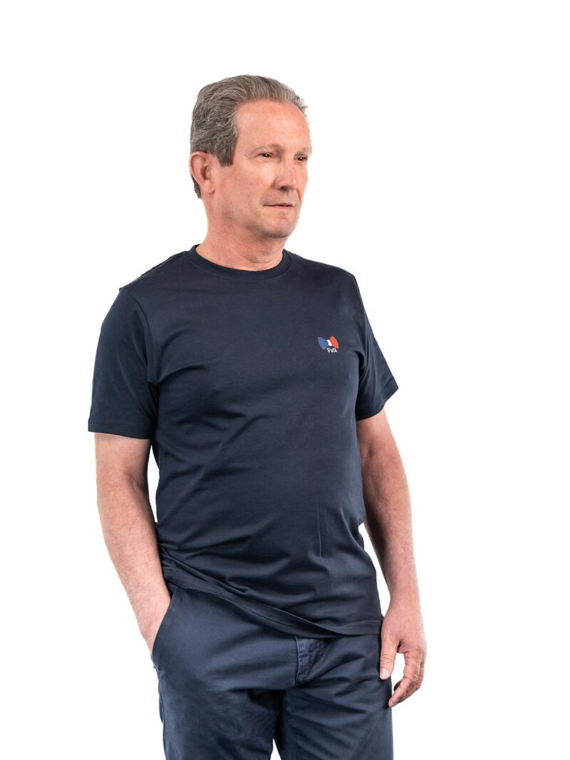 tee shirt homme basique bleu 3 - Cochon Futé