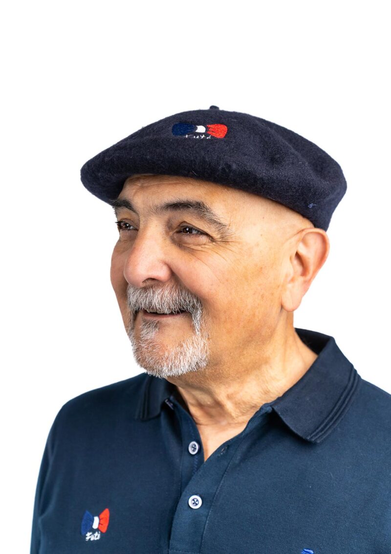 Beret bleu 2 - Cochon Futé