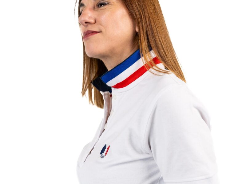 Polo femme nation blanc 8 - Cochon Futé
