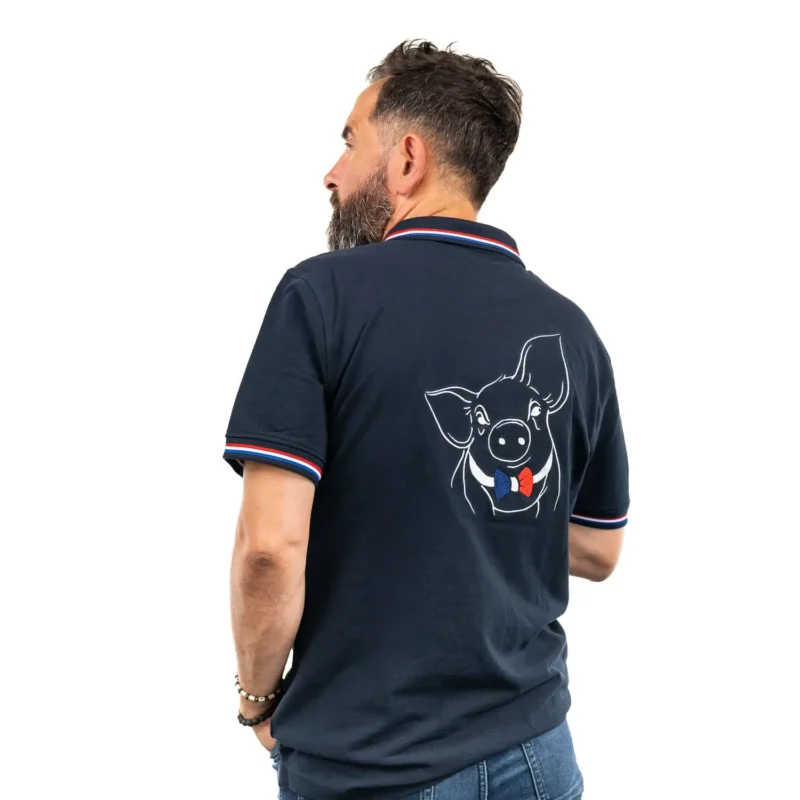 Polo homme france bleu 10 - Cochon Futé