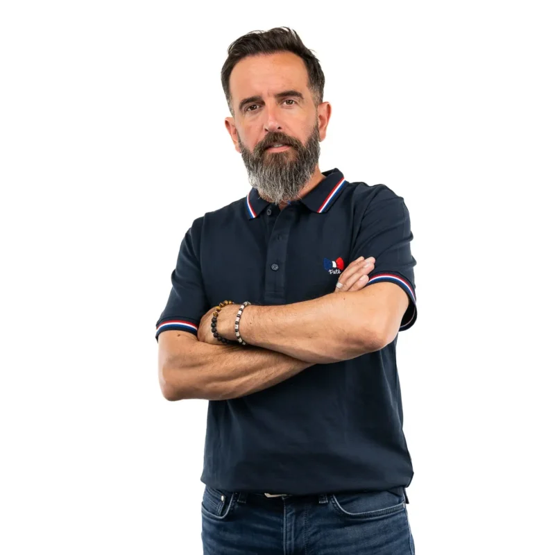 Polo homme france bleu 2 1 - Cochon Futé