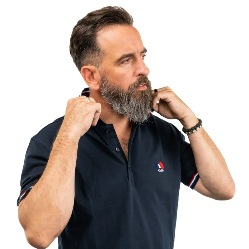 Polo homme france bleu 6 - Cochon Futé