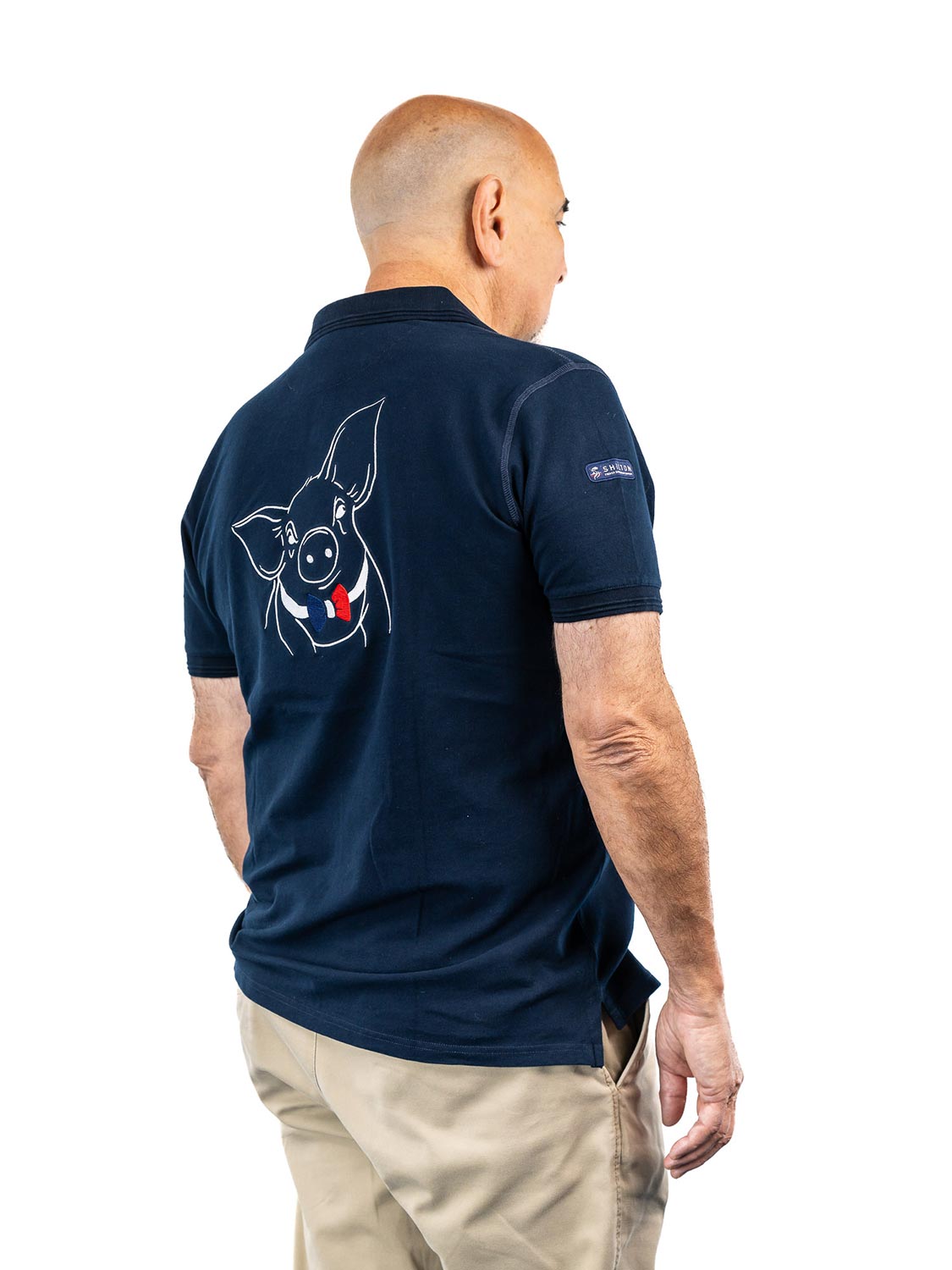 Polo shilton basique bleu 14 - Cochon Futé