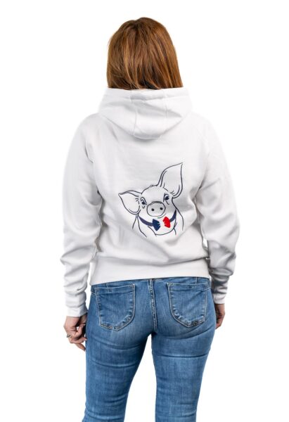 Pull Femme Blanc 4 - Cochon Futé