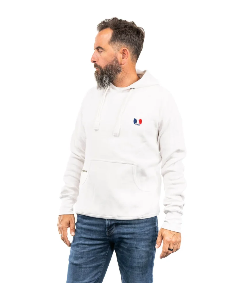 Pull Homme Blanc 1 - Cochon Futé