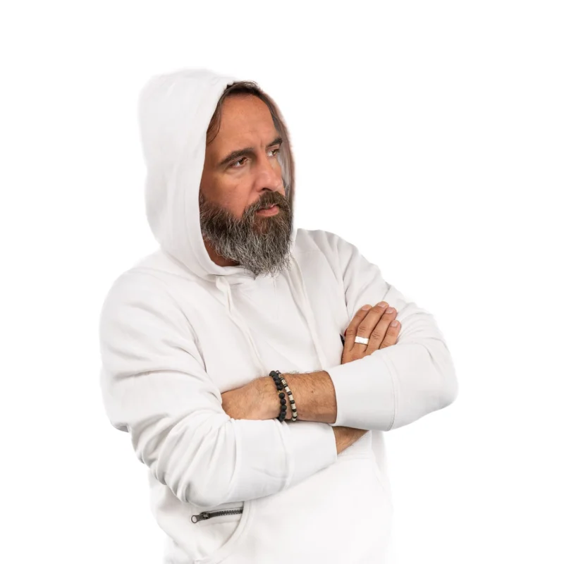 Pull Homme Blanc 10 - Cochon Futé