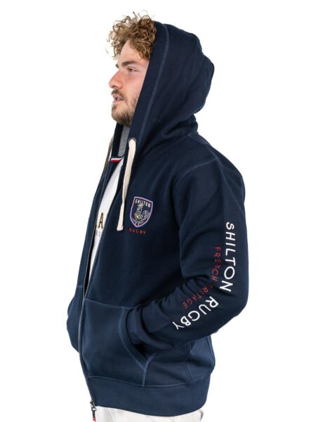 Sweat Shilton Zip bleu 35 - Cochon Futé