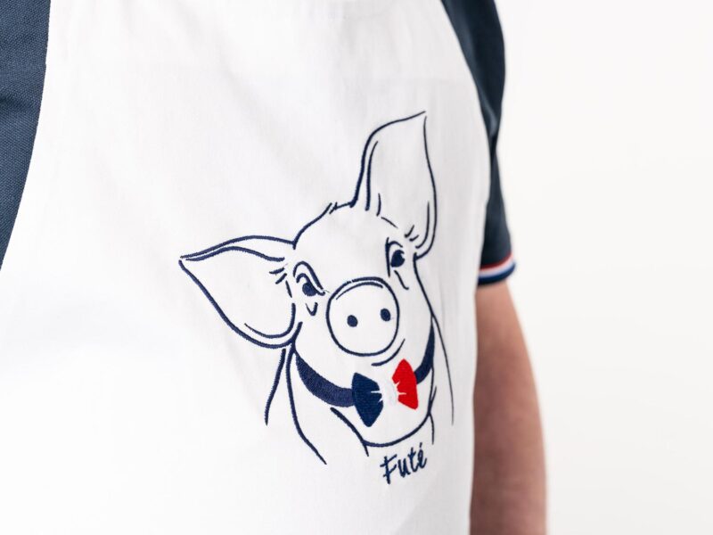 Tablier blanc 2 - Cochon Futé