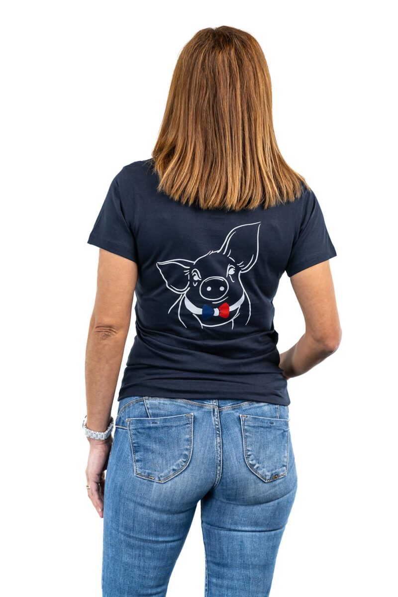 tee shirt femme basique bleu 2 - Cochon Futé