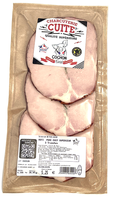 411277 2 Roti x3 Tranches - Cochon Futé